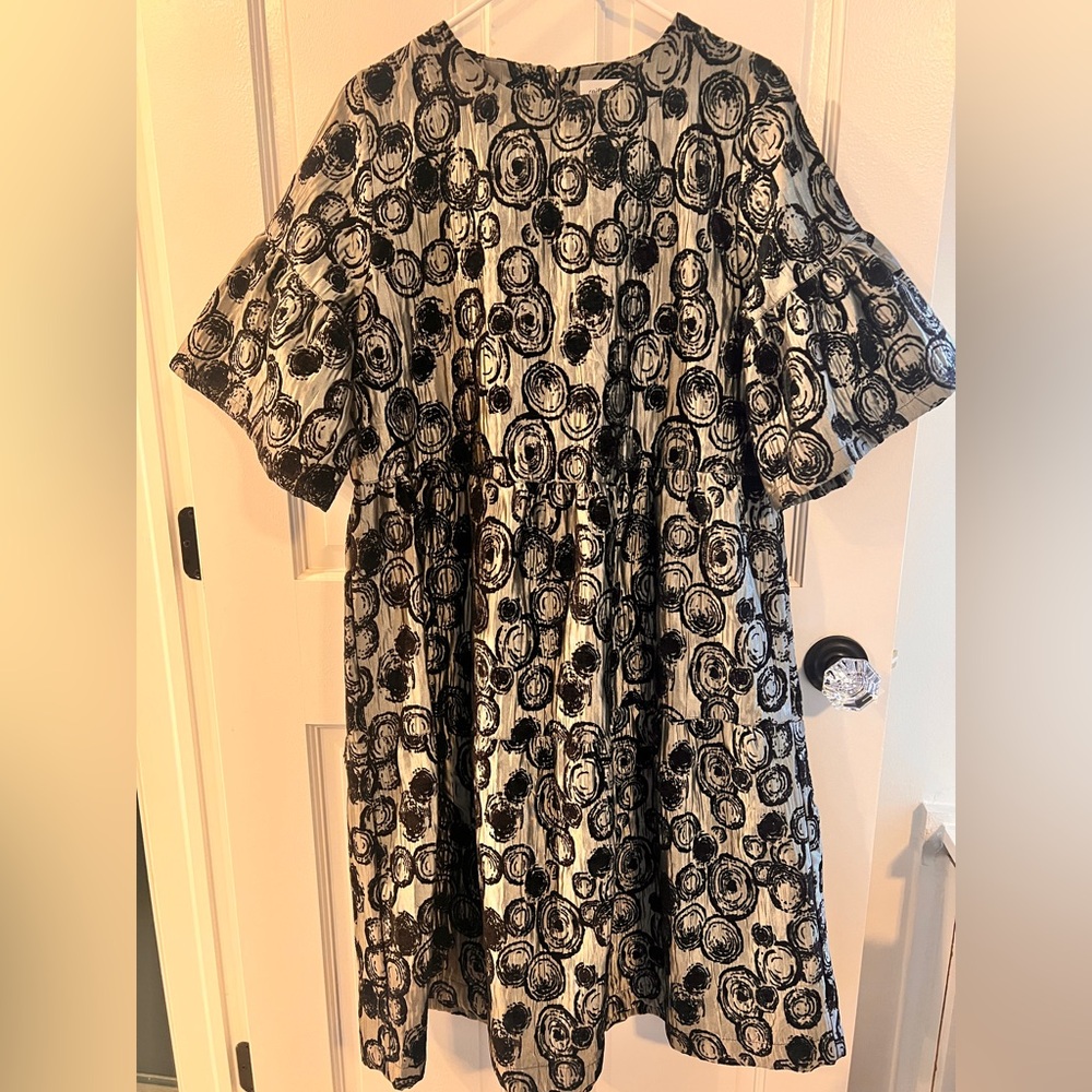 Reifhaus Black and Silver Midi Dress